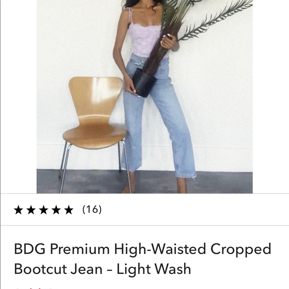 BDG high wasted cropped boot cut jeans